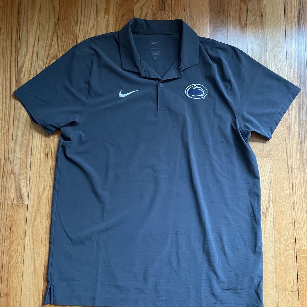 Penn State Branded Nike Men's Dark Gray Polo Shirt with Logo